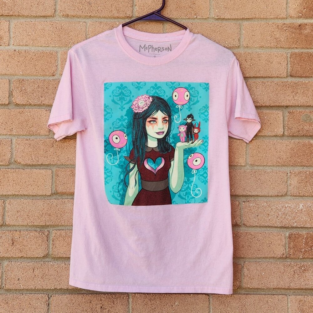 Tara McPherson “Ohana” Graphic T-Shirt Women’s Small Pink Hot Topic Exclusive